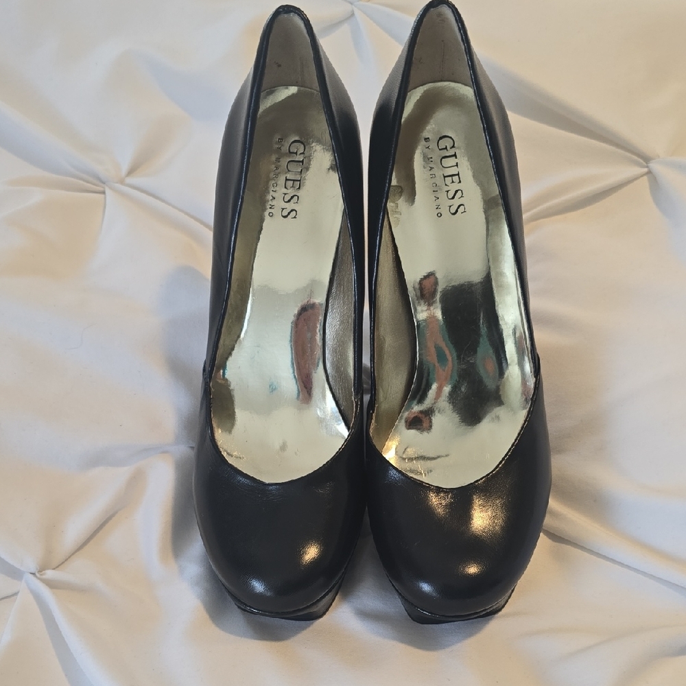 GUESS Black Leather Heels